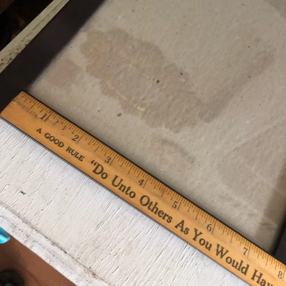 Vintage Wood Picture Frame w Easel Back